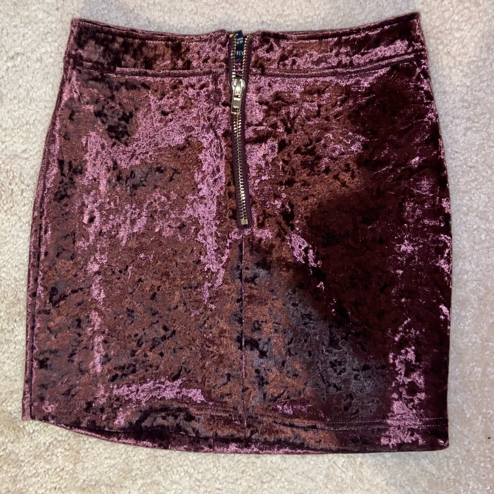 Velvet Purple Mini Skirt